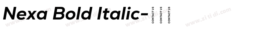 Nexa Bold Italic字体转换